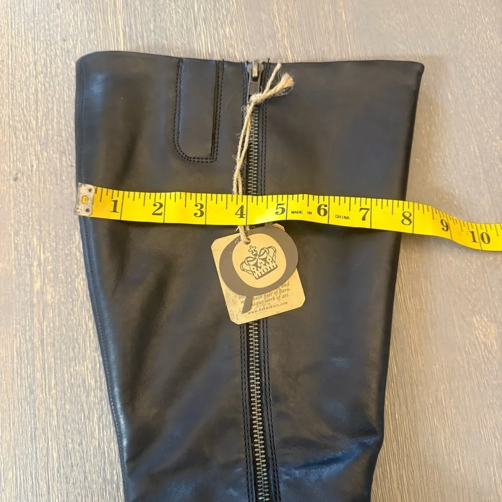 Born Women’s Black Leather Riding Boots – Size 9M Classic Equestrian Style